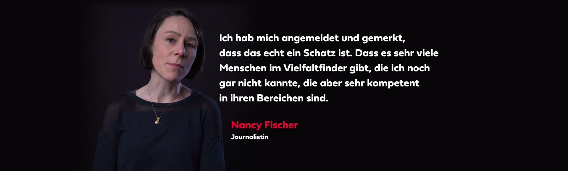 Statement zum Vielfaltfinder von Nancy Fischer
