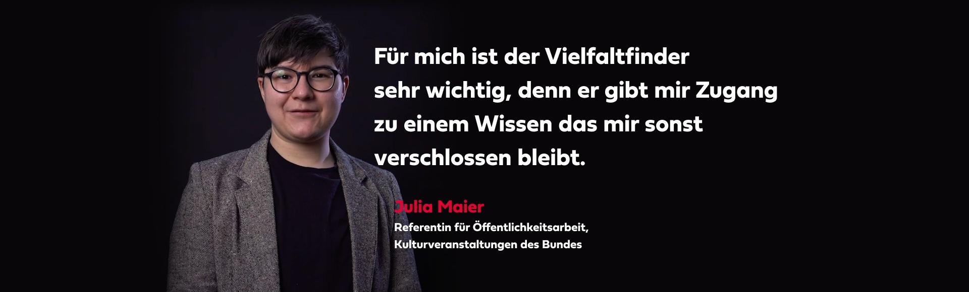 Statemant zum Vielfaltfinder von Julia Maier